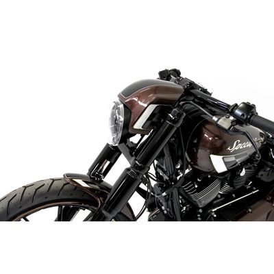 Strålkastare Cult-Werk Night Rod mattsvart LED Softail FXSB Breakout 13-17