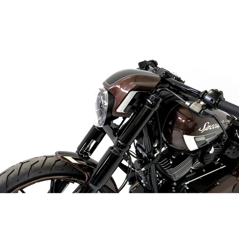 Strålkastare Cult-Werk Night Rod mattsvart LED Softail FXSB Breakout 13-17