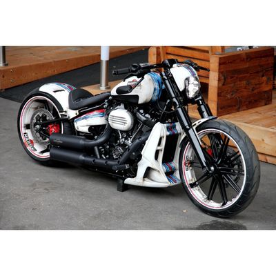 Kåpa kylare Cult-Werk Racing Softail 18-20FXBR Breakout 107 m.fl. mattsvart