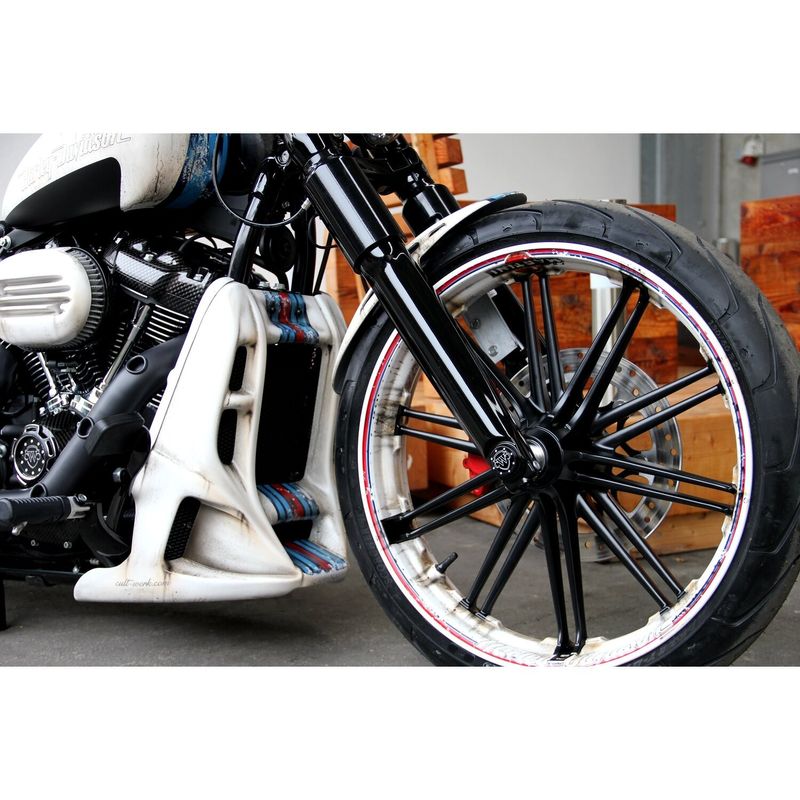 Kåpa kylare Cult-Werk Racing Softail 18-20FXBR Breakout 107 m.fl. mattsvart