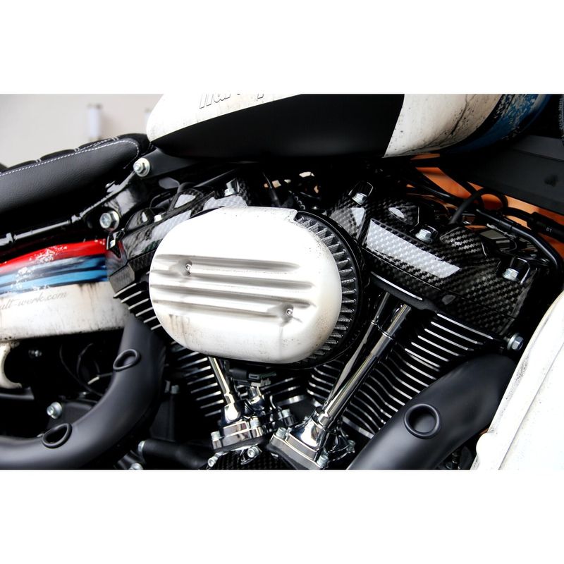 Luftfilterlock Cult-Werk Softail 18-24 mattsvart