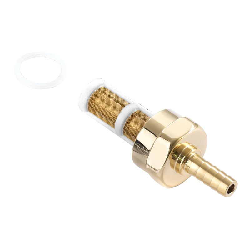 Nippel bränsleslang Kustom Tech K-Tech M22x1 mässing polerad