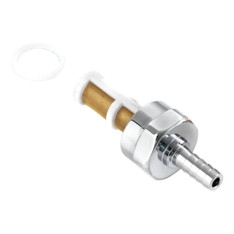 Nippel bränsleslang Kustom Tech K-Tech M22x1 mässing/krom