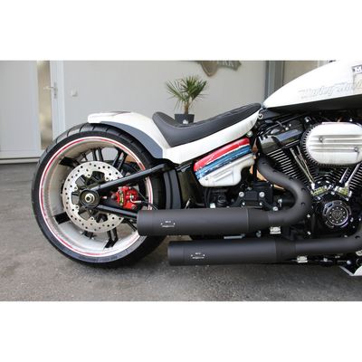 Sidokåpa Cult-Werk Racing blanksvart Softail with air ride systems
