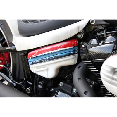 Sidokåpa Cult-Werk Racing blanksvart Softail with air ride systems