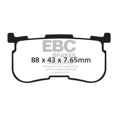 Bromsbelägg EBC FA641/4 organiska Trikes 14-18