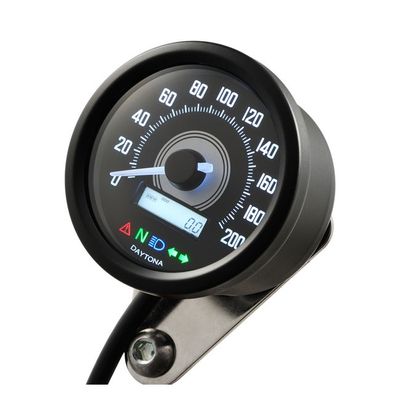 Hastighetsmätare Daytona Velona 200kmh 60mm svart universal