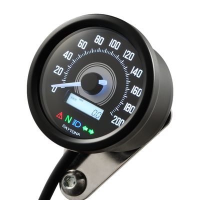 Hastighetsmätare Daytona Velona 200kmh 60mm svart universal