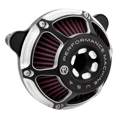 Luftfiltersats Performance Machine 0206-2141-BM PM Max HP svart Softail 18-24