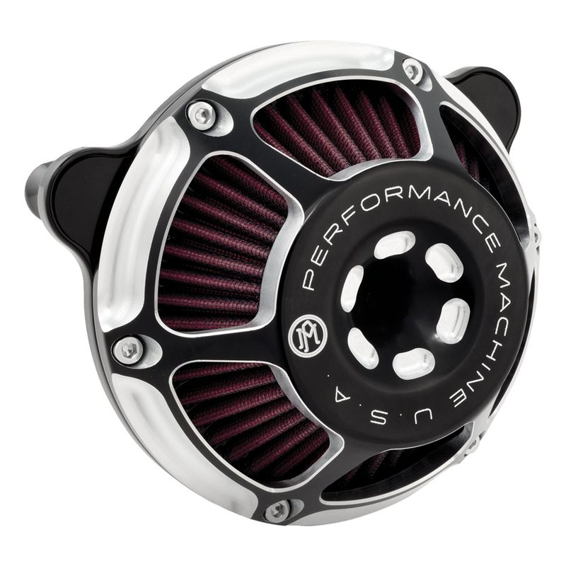 Luftfiltersats Performance Machine 0206-2141-BM PM Max HP svart Softail 18-24