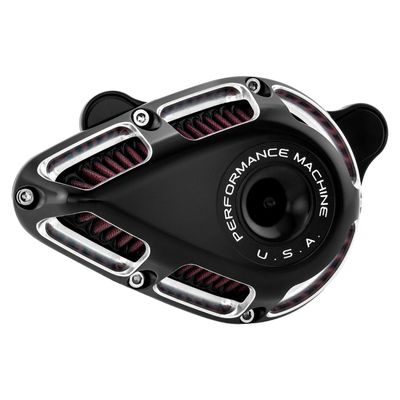 Luftfiltersats Performance Machine 0206-2140-BM PM Jet CC svart Softail 18-24