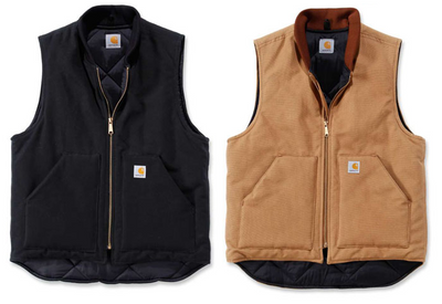 Väst Carhartt Firm Duck fodrad svart