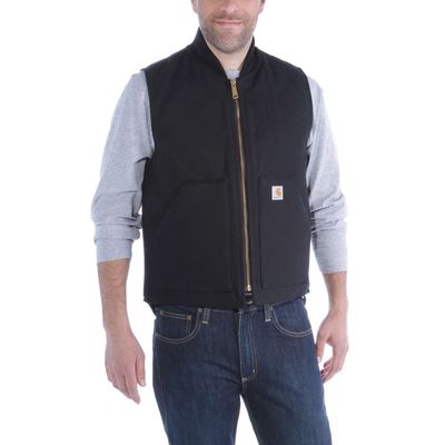 Väst Carhartt Firm Duck fodrad svart