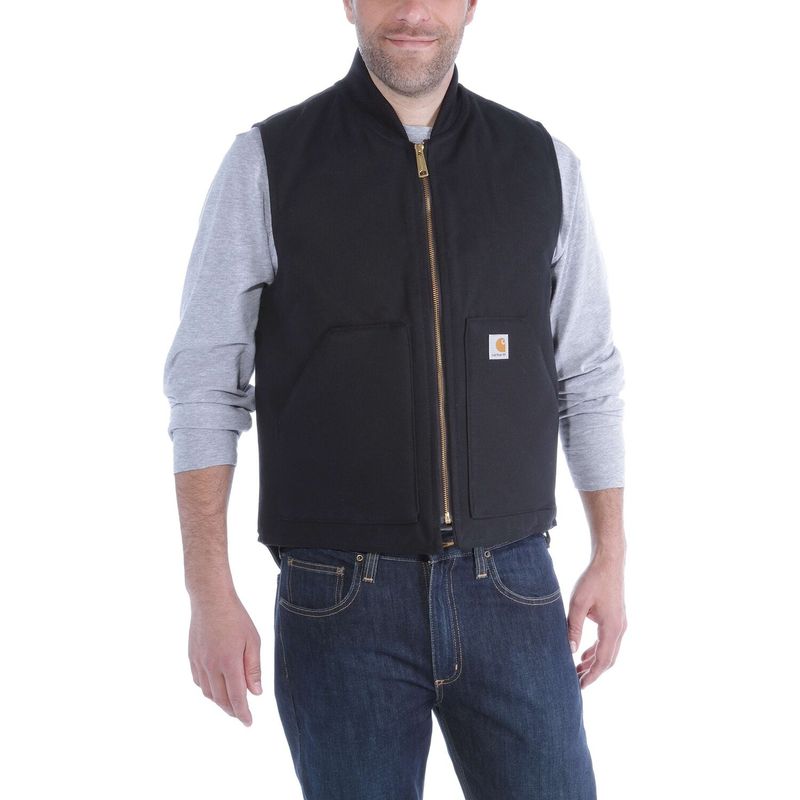Väst Carhartt Firm Duck fodrad svart