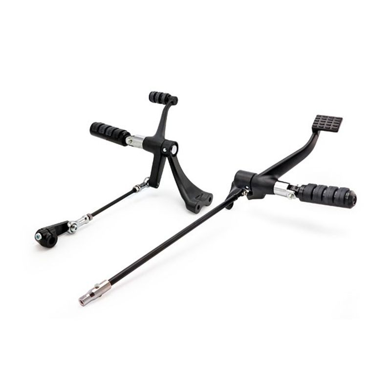 Framflyttade reglage MCS Evo ISO svart XL Sportster 14-22