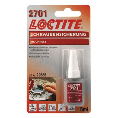 Loctite 2701 red, threadlocker 5cc