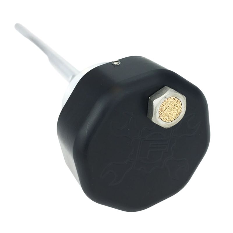Oljesticka ventilerad med ventilationssats oljetank Feuling svart lock M8 Touring 17-26