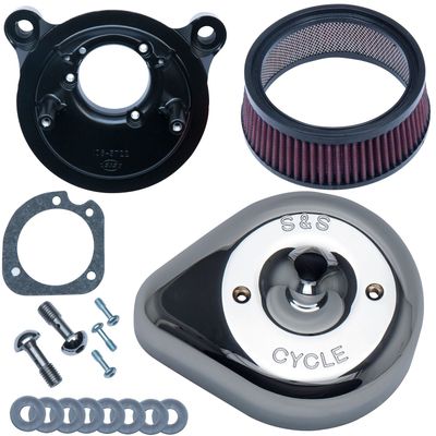 Luftfiltersats S&S 170-0528 krom Softail 00-15
