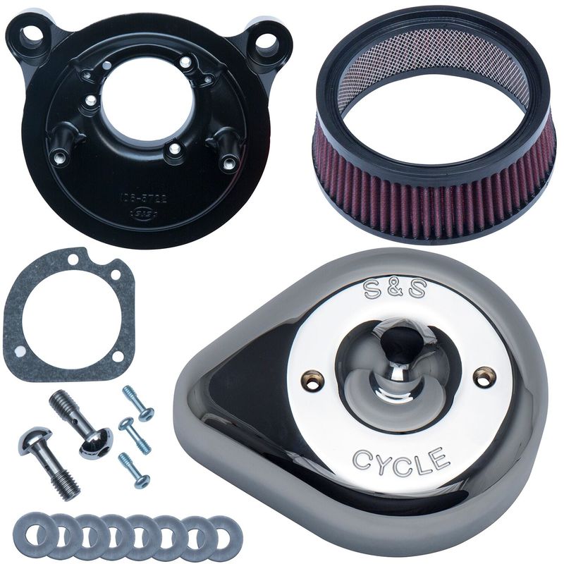 Luftfiltersats S&S 170-0528 krom Softail 00-15