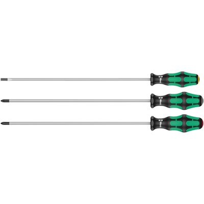 Skruvmejselsats extra lång Wera Kraftform 300 Plus 3 delar (3-pack)