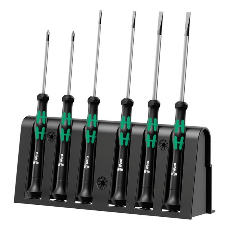 Skruvmejselsats mikro elektronik Wera 6 delar 0.30 1.8 (6-pack)