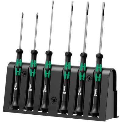 Skruvmejselsats mikro elektronik Wera 6 delar 0.30 1.8 (6-pack)