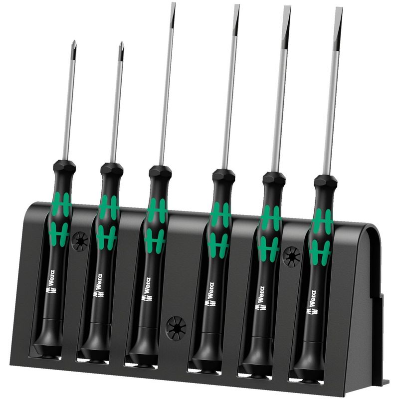 Skruvmejselsats mikro elektronik Wera 6 delar 0.30 1.8 (6-pack)