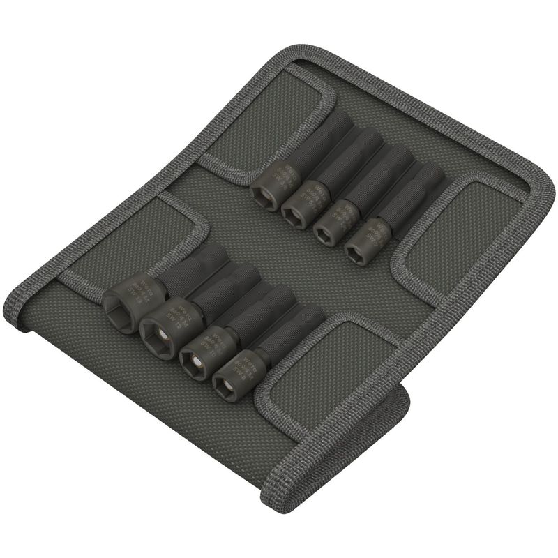Mutterdragarsats Wera 1/4" med bältesväska 7, 8, 10, 12, 13mm, 1/4", 5/16" (8-pack)
