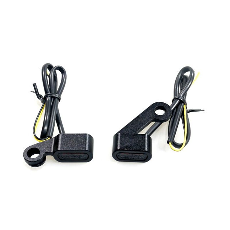 Blinkers under styret MCS Fastline LED svart rökfärgat glas XL Sportster 04-13