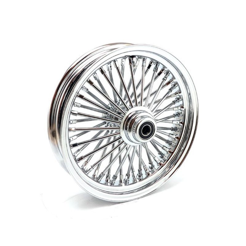 Framhjul MCS radial 48 tjocka ekrar 3.50x16 enkel skiva krom FXDWG 04-05