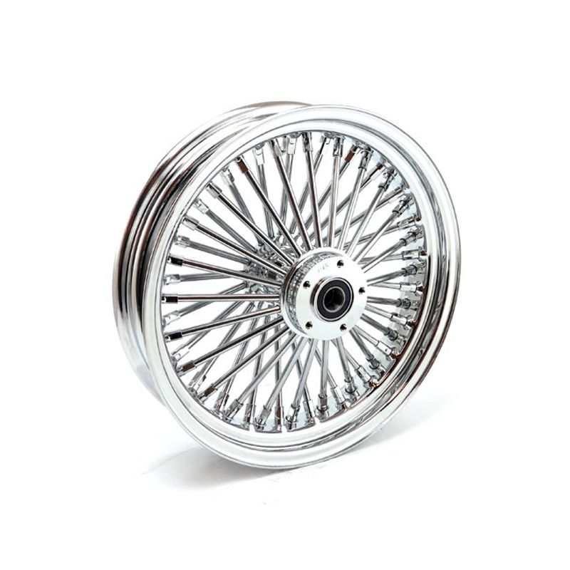 Framhjul MCS radial 48 tjocka ekrar 3.50x16 enkel skiva krom FXDWG 04-05