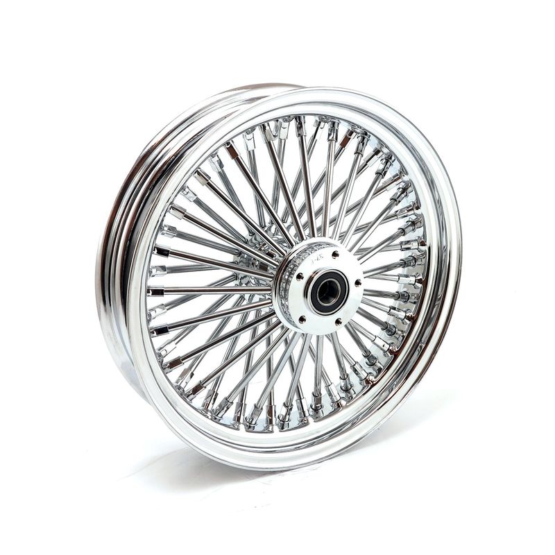 Framhjul MCS radial 48 tjocka ekrar 3.50x16 enkel skiva krom FXDWG 04-05