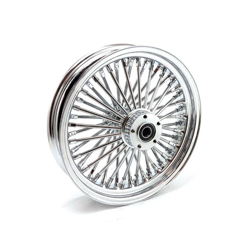 Bakhjul MCS radial 48 tjocka ekrar 3.50x16 krom Dyna 06-07