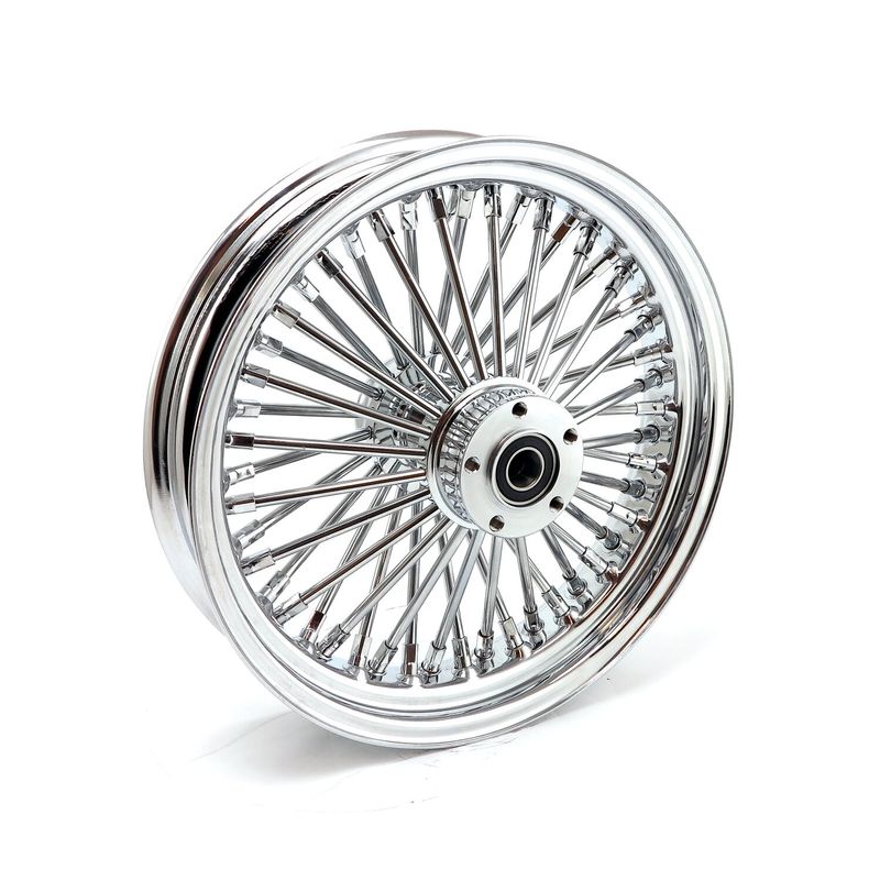 Bakhjul MCS radial 48 tjocka ekrar 3.50x16 krom Dyna 06-07