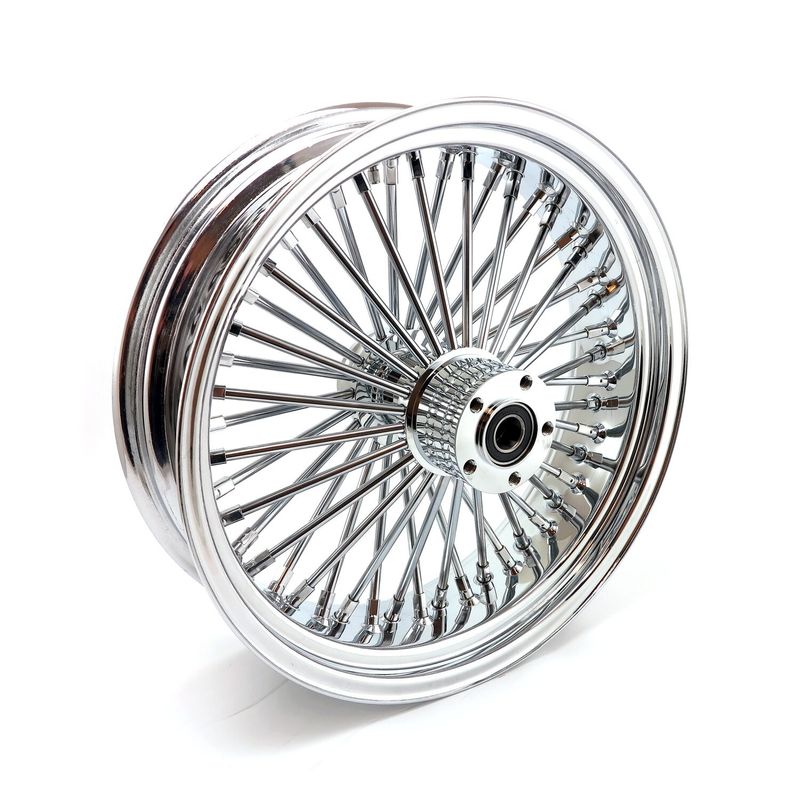 Bakhjul MCS radial 48 tjocka ekrar 5.50x18 krom FLT/Touring 02-07