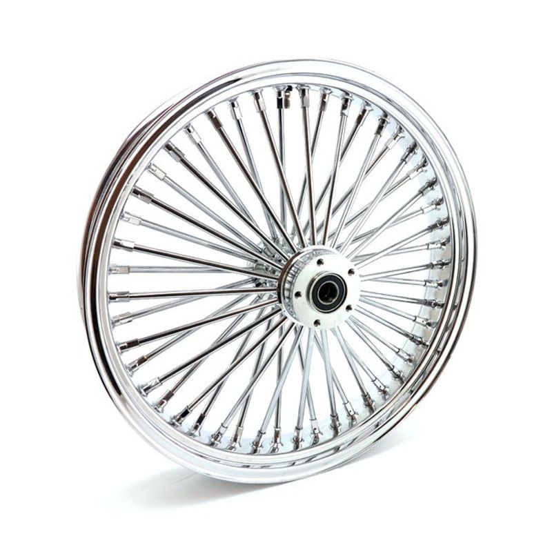 Framhjul MCS radial 48 tjocka ekrar 3.50x21 dubbla skivor krom FLT/Touring 00-07