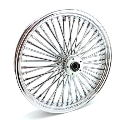 Framhjul MCS radial 48 tjocka ekrar 3.50x21 dubbla skivor krom FLT/Touring 00-07