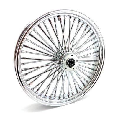 Framhjul MCS radial 48 tjocka ekrar 3.50x21 dubbla skivor krom FLT/Touring 00-07