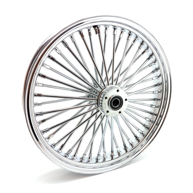 Framhjul MCS radial 48 tjocka ekrar 3.50x21 dubbla skivor krom FLT/Touring 00-07