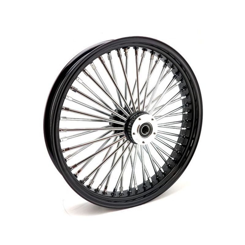 Framhjul MCS radial 48 tjocka ekrar 3.50x21 dubbla skivor svart FLT/Touring 00-07