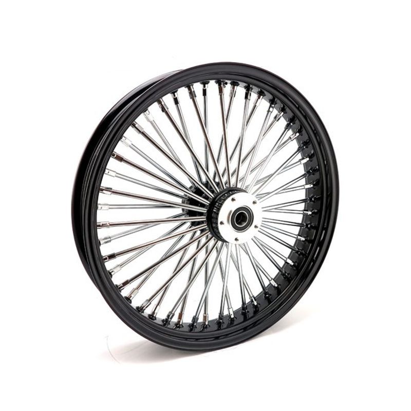 Framhjul MCS radial 48 tjocka ekrar 3.50x21 dubbla skivor svart FLT/Touring 00-07
