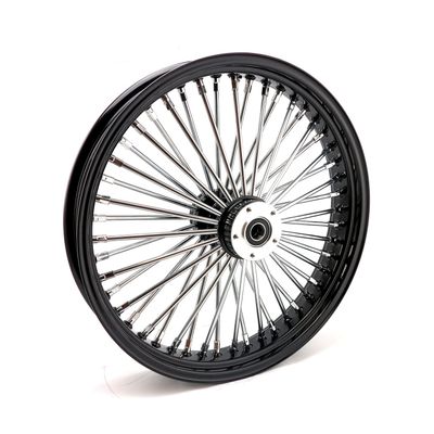 Framhjul MCS radial 48 tjocka ekrar 3.50x21 dubbla skivor svart FLT/Touring 00-07