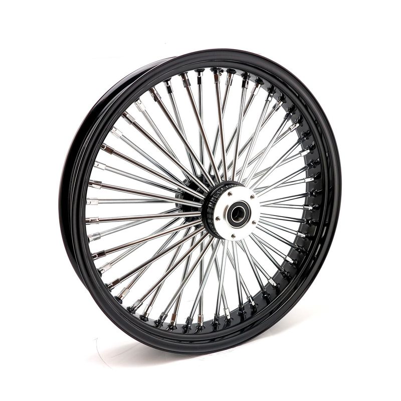 Framhjul MCS radial 48 tjocka ekrar 3.50x21 dubbla skivor svart FLT/Touring 00-07