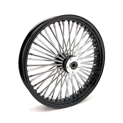 Framhjul MCS radial 48 tjocka ekrar 3.50x21 dubbla skivor svart FLT/Touring 00-07