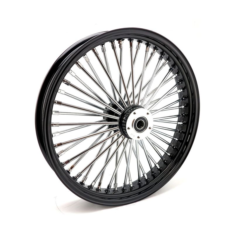 Framhjul MCS radial 48 tjocka ekrar 3.50x21 dubbla skivor svart FLT/Touring 00-07
