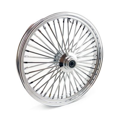 Framhjul MCS radial 48 tjocka ekrar 3.50x23 enkel skiva krom FXDWG 04-05