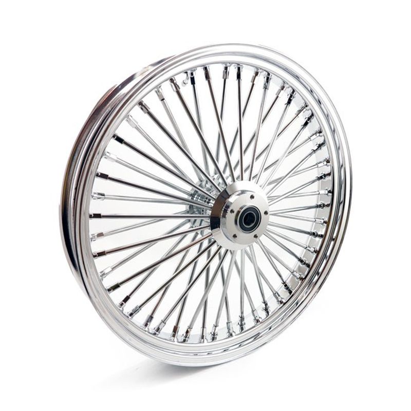 Framhjul MCS radial 48 tjocka ekrar 3.50x23 enkel skiva krom FXDWG 04-05