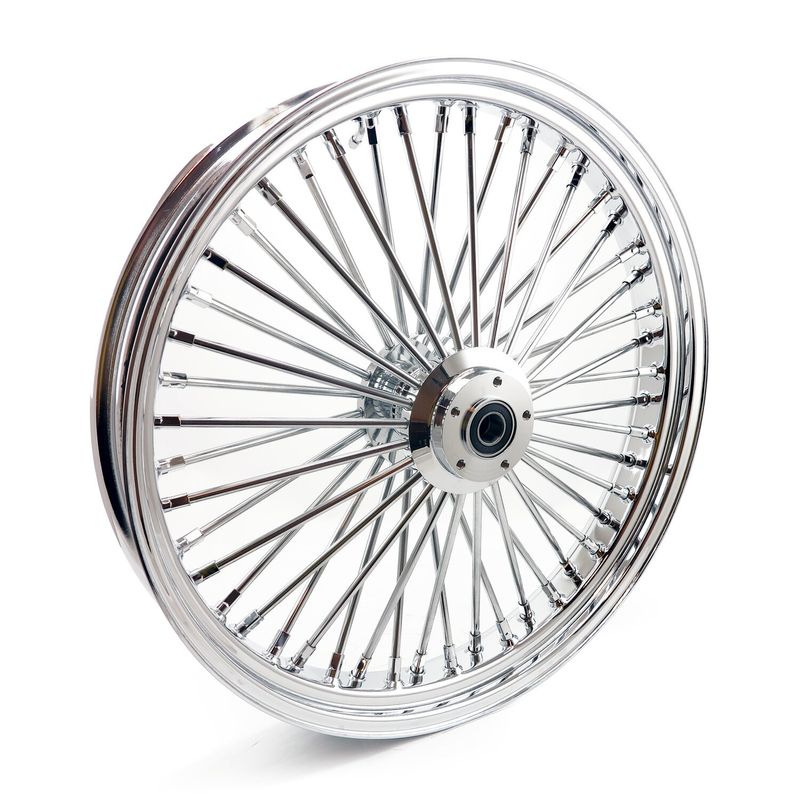 Framhjul MCS radial 48 tjocka ekrar 3.50x23 enkel skiva krom FXDWG 04-05