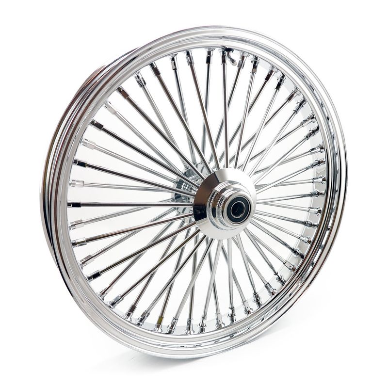 Framhjul MCS radial 48 tjocka ekrar 3.50x23 enkel skiva krom FXDWG 04-05