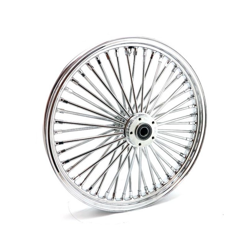 Framhjul MCS radial 48 tjocka ekrar 2.15x21 enkel skiva krom FXDWG 04-05